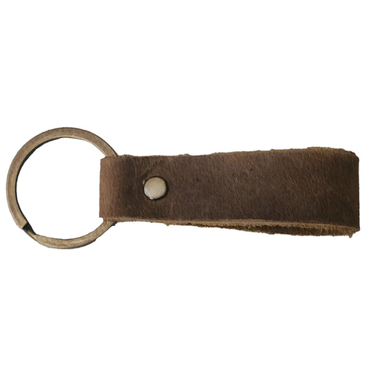 Genuine Veg Tanned Leather Keychain