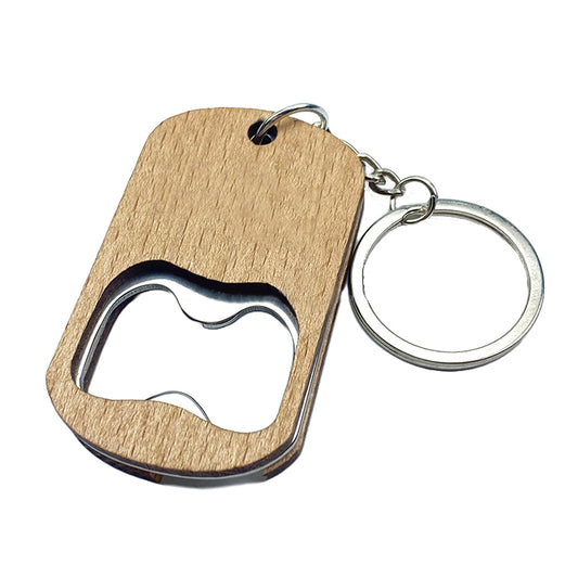 Wood Bottle Opener Keychain